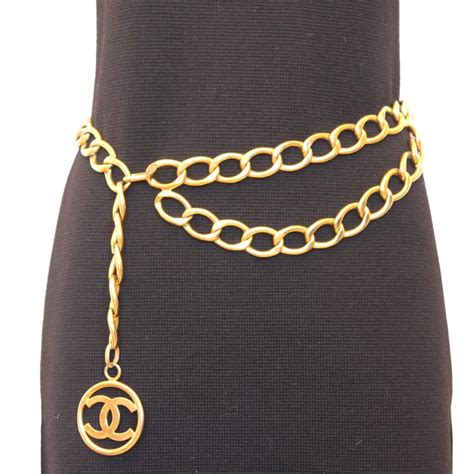 faux chanel belt gold.